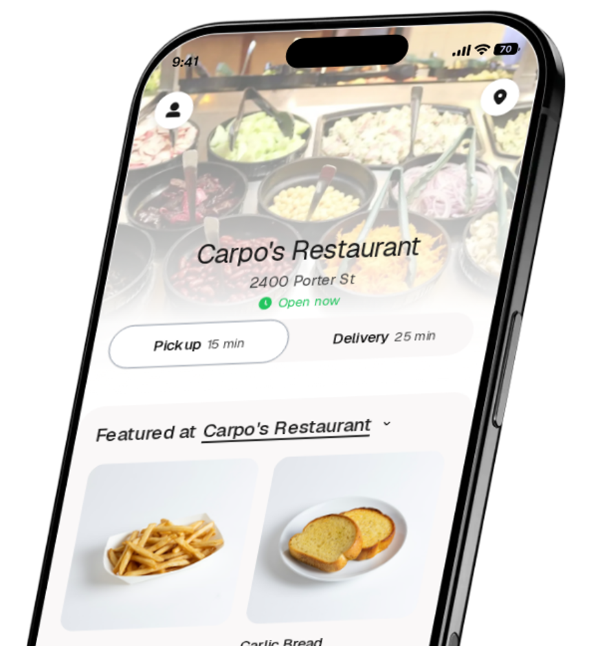 Carpo's Restaurant app preview